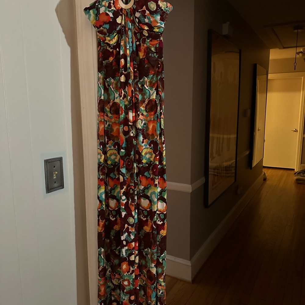 Calvin Klein multi-color maxi dress